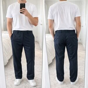 Brooks Brothers Mens 32x27 1818 Fitzgerald Suit Pants Black Italian Wool USA
